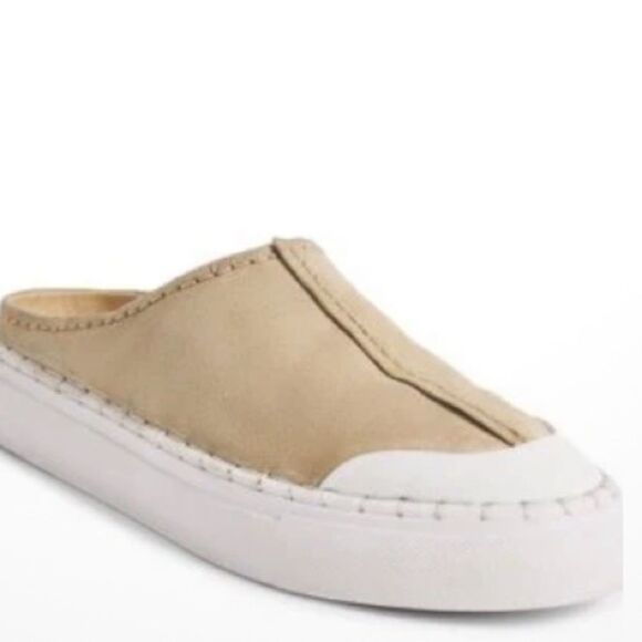 NEW Free People Juno slip on sneakers slides shoes tan cafe white NIB 11 - Picture 1 of 15
